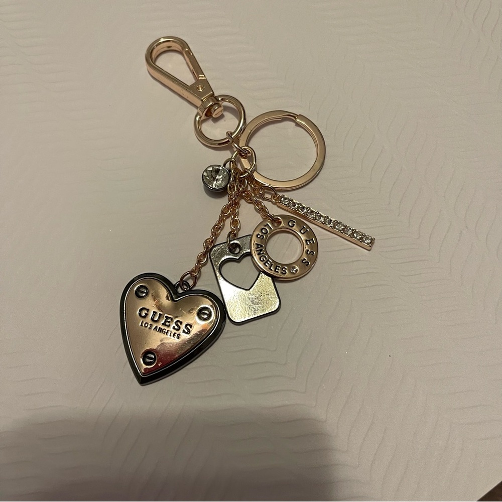 Guess Rose Gold, Silver & Gunmetal Heart Key Holder